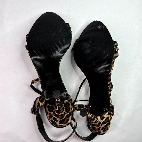 Metaphor Astonia Animal Print Fabric Hair Womens Heels Pumps Tiger Open Toe - Picture 10 of 12
